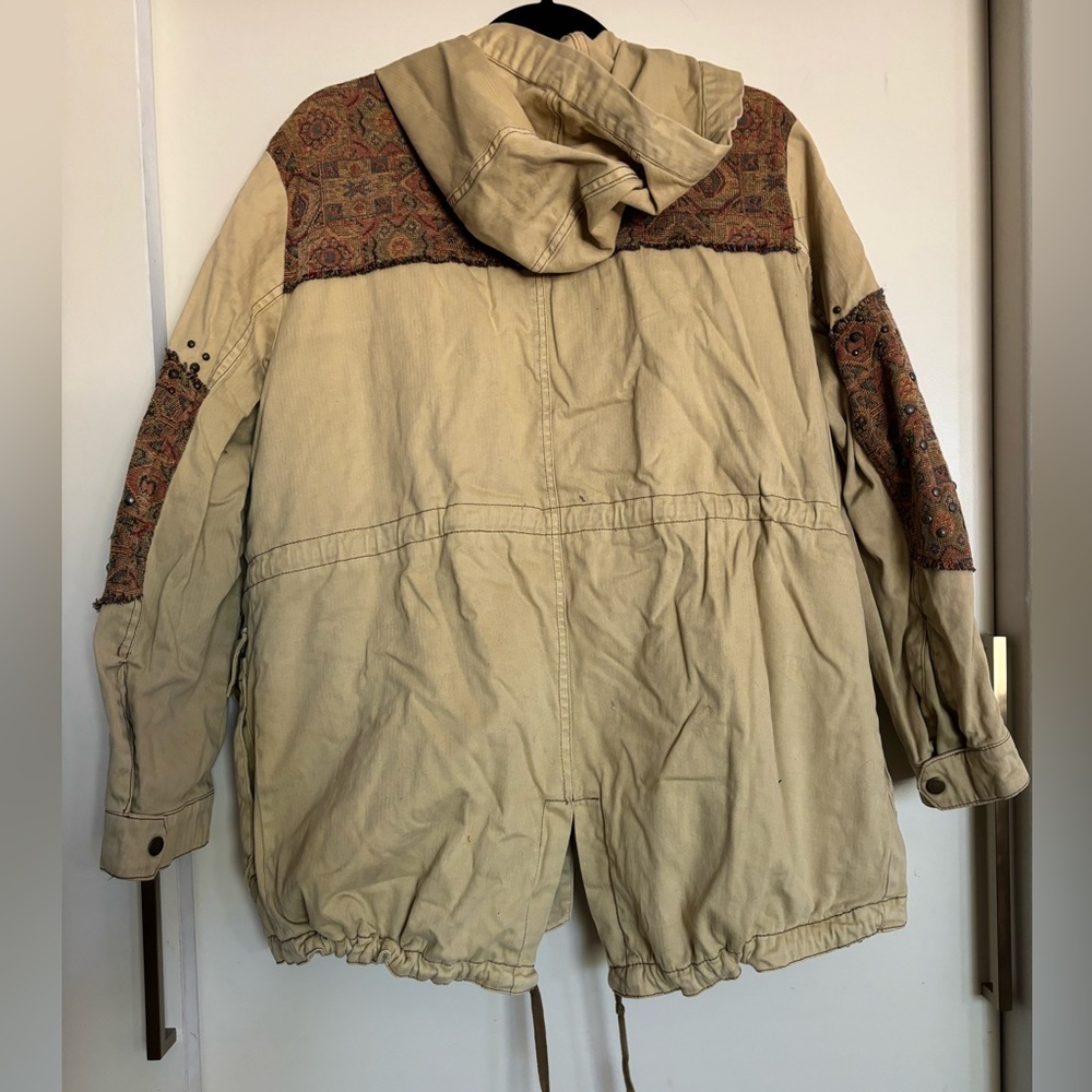 Vintage Free People Crafted Cloth Tapestry Jacket - Picture 4 of 9